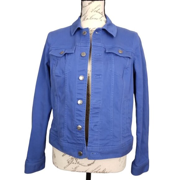 Talbots | Classic Jean Jacket Blue Stretch | Size MP - Picture 1 of 8